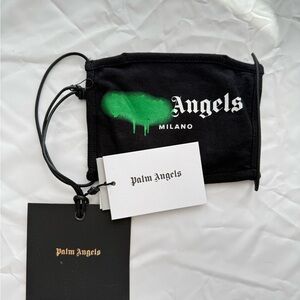 Palm Angels Black Mask with Green Accent